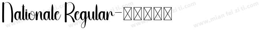 Nationale Regular字体转换